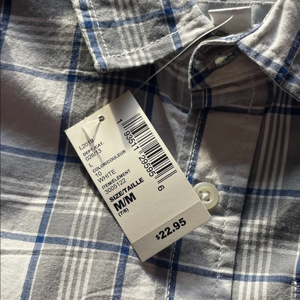 Children’s Place Boys Long Sleeve Button-Down Shirts – Set of 2 – Size 7/8 – NWT